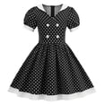 thumbnail image 2 of gdxvjhbj Robes pour Filles Décontractées Robe Mini Trapèze Sans Manches pour Fille Froncée à Volants Évasée Robes Taille 9-10 (Noir, 9-10 Ans), 2 of 6