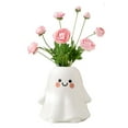 thumbnail image 5 of BinKFF Halloween Indoor Vase Decoration, White Flower Vase- Ceramic Vase for Decor, White vase for Flowers, Modern Vases for Living Room/Home Decor Accents/Entryway/Mantel/Bookshel, 5 of 8