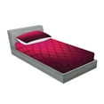 thumbnail image 2 of Ambesonne Geometric Fitted Sheet & Pillow Sham Set, Damask Vintage Design, Twinxl, Hot Pink Fuchsia, 2 of 2