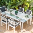 thumbnail image 2 of Coastal Table Cloths for 3 Foot Rectangle Tables, Summer Beach Nautical Ocean Palm Tree Patio Waterproof Elastic Fitted Tablecloths, Washable Rectangular Table Cover for Camping, 2 of 8