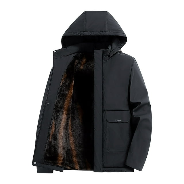 Veste à Capuche Décontractée et à la Mode pour Hommes à Manches Longues avec Boutons et Poches, Matériau Polyester Respirant avec Design Compact pour Activités Extérieures