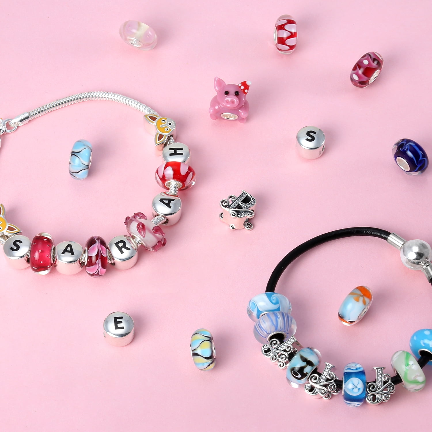 Starter Black Genuine Leather Bracelet for Women Teen Fits