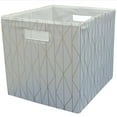 thumbnail image 2 of (2 pack) Better Homes & Gardens Collapsible Fabric Cube Storage Bin, Gold & Ivory, 2 of 5