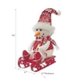 thumbnail image 3 of Maison Concepts Christmas Led Red Toque Snowman On Sled (2L X 2W X 18H), 3 of 3