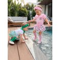 thumbnail image 6 of Cenuakty Baby Girls Summer Outfits Flying Sleeve Doll Collar Romper Soccer Print PP Shorts Headband Socks Sets, 6 of 9