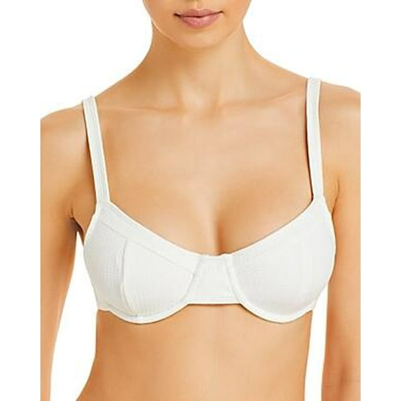 MSRP $95 Faithfull the Brand Maeve Underwire Bikini Top White Size Small NWOT