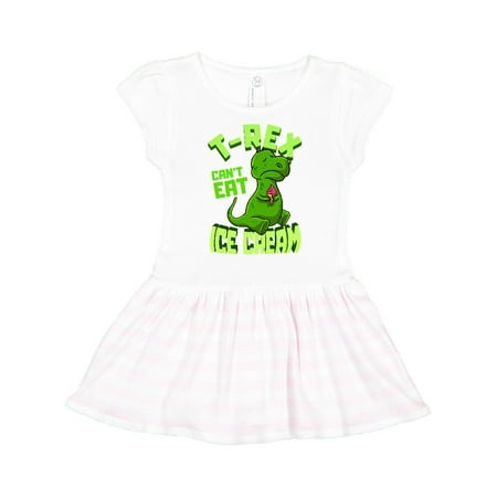 

Inktastic Dinosaur Ice Cream Funny Gift Toddler Girl Dress