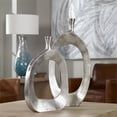 thumbnail image 2 of Bowery Hill Contemporary 2 Piece Vase Set in Textured Nickel, 2 of 3