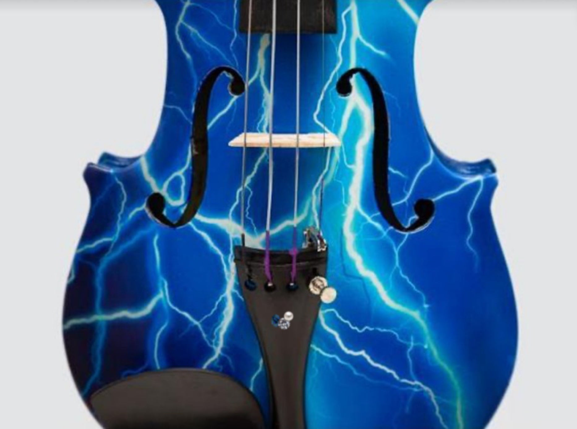 Rozanna's Blue Lightning Violin Outfit with Bow Case, Tuners, Rosin, and Strings