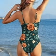 thumbnail image 3 of Jamicy Women's One Piece Swimsuit Square Neck Sporty Ruched Slimming Monokini High Cut Tummy Control Bathing Suit, 3 of 8