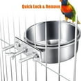 thumbnail image 7 of Bird Feeder Bowl with Clamp Parrot Bowls Screw On Bird Feeding Dish Cups Parrot Removable Stainless Steel Bowl, 7 of 7