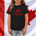 thumbnail image 5 of Girl's T Shirts Tops Graphic T Shirt Short Sleeve Casual Summer Top with Maple Leaf Print for Canada Day Celebration, 5 of 5