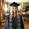 thumbnail image 6 of Fotbe Pride Rainbow Printed Class of 2024 Graduation Stole, 6 of 7