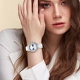 thumbnail image 4 of Lunxisen 3 Pcs Women's Rhinestone Quartz Watch Date Display Waterproof Leather Strap Elegant Dress Watch Gift, 4 of 8
