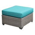 thumbnail image 1 of Bowery Hill Ottoman de Patio en Résine Osier/tissu Bleu Turquoise, 1 of 1