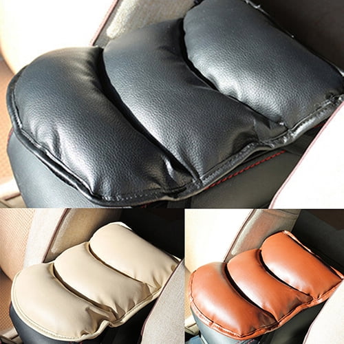 Travelwant Soft Faux Leather Car Center Console Cushion Vehicle Seat Cushions Armrest Pillow Pad