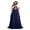A Navy Blue, variant on Big Girls Halter Neck Chiffon Flower Dress Princess Wedding Bridesmaid Formal Party Evening Maxi Gown Deep Purple 16