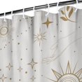 thumbnail image 3 of Gothic Shower Curtain - Dark Celestial Moon & Star Print, Mystical Cosmic Theme Bath Decor, Waterproof Polyester, 36"Wx72"L, Goth Aesthetic Gift, 3 of 3