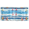 thumbnail image 7 of Yayeee Kitchen Curtains Tier Set of 2 Light Filtering 57"x24" Over Sink Window Panels, Yellow Sailboats, 7 of 7