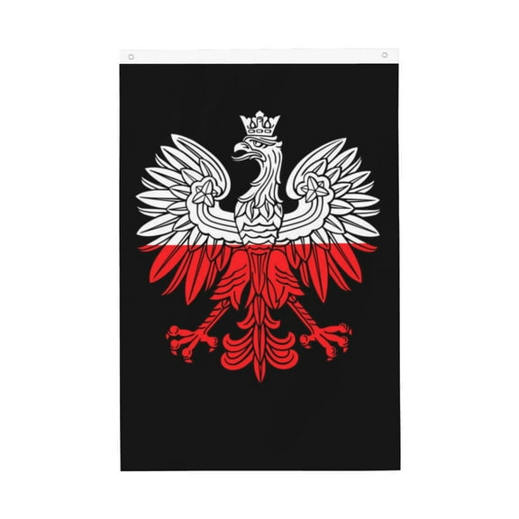 Flag 2x3ft Polish Flag White Eagle Double Printed Flag Banner Tapestry Dorm Room Home College Decor