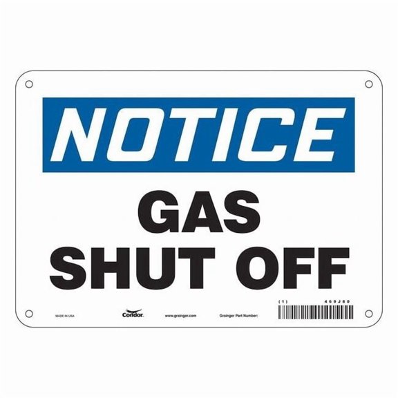 Condor Safety Sign,7 in x 10 in,Polyethylene 469J80