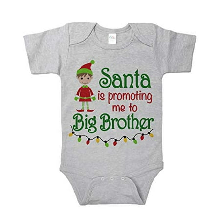 

7 ate 9 Apparel Baby s Big Brother Christmas Onepiece Grey