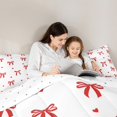 thumbnail image 5 of Castle Fairy Cute Red Bow Knot 2Pcs Bedding Comforter Set for Girls Women Teens,Love Heart Print Twin Comforter Sets,Dreamy Princess Breathable Bedding Set,Luxury Bedroom Decor, 5 of 8