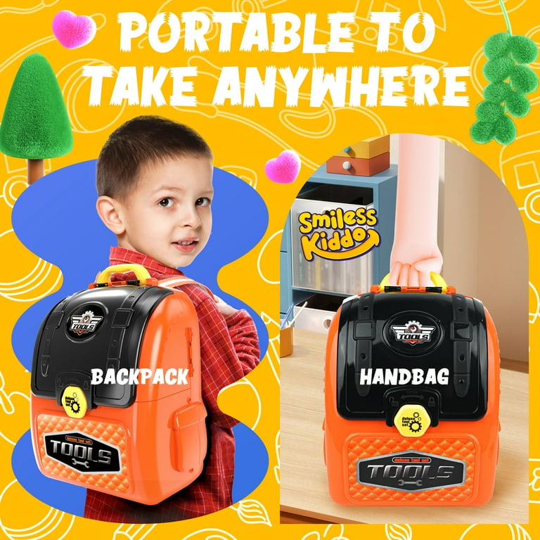 YCFUN Kids Tool Set Kids Bench Tool Backpack Pretend Play