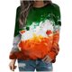 thumbnail image 1 of Camiseta suelta estampada a la moda para mujer, blusa de manga larga, cuello redondo, camisetas informales Pompotops  FGAJ7750, 1 of 5