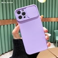 thumbnail image 2 of Funda protectora a prueba de golpes para lente de cámara deslizante para iPhone 13 12 Mini 11 Pro XS Max XR 7 8 Plus SE2020 funda blanda de Color sólido caramelo Tan Jianjun unisex, 2 of 2