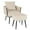 Beige, variant on Giantex Velvet Accent Chairs w/Ottoman, Leisure Single Comfy Sofa Chair for Reading, Beige