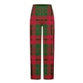 thumbnail image 5 of snilers Christmas Pajama Pants for Men Elastic Waist Straight Leg Stretchy Trousers Plaid Printed Soft Comfy Lounge Sleepwear Bottoms, 5 of 5