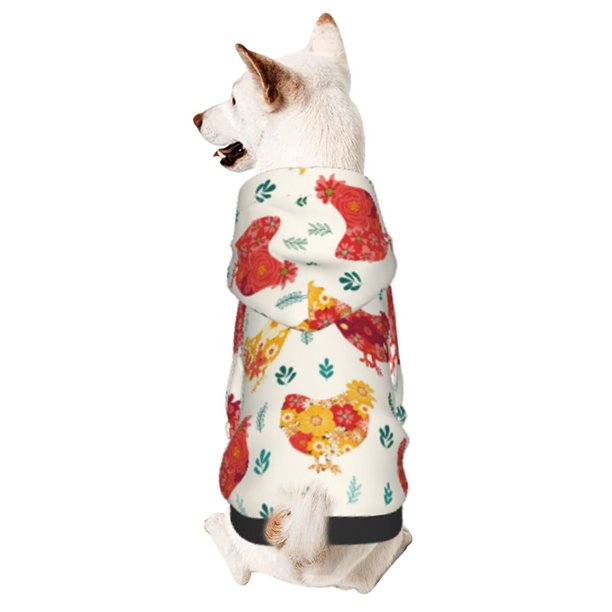 Balery Flower Chicken Sudadera con Capucha para Perros Pequeños – Ropa para Mascotas, Disfraz para Perros y Gatos, Ideal para Fiestas y Cosplay-Small