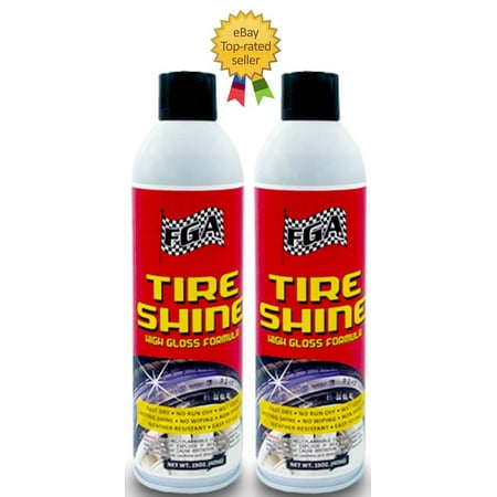 FGA High Gloss Car Tire Shine Spray, Ultimate Hot Wet Look, 13oz, 2 Pack