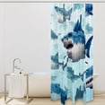 thumbnail image 2 of Shark Waterproof Printed Shower Curtain Set with Hooks - Bathroom Decoration, 2 of 5