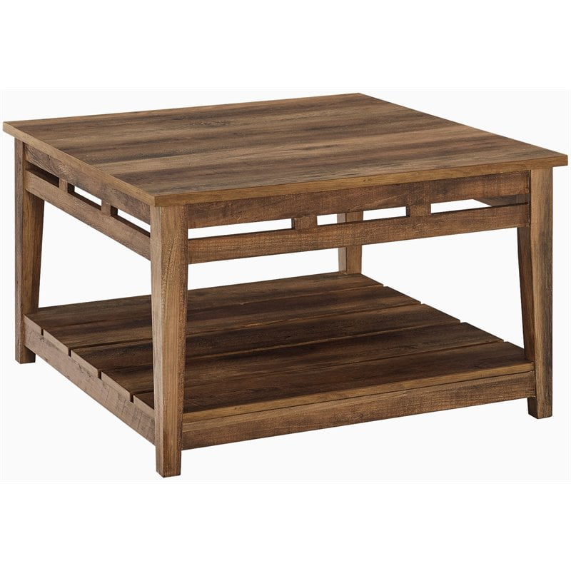 Parker 30" Farmhouse Square Coffee Table in Rustic Oak Walmart Canada