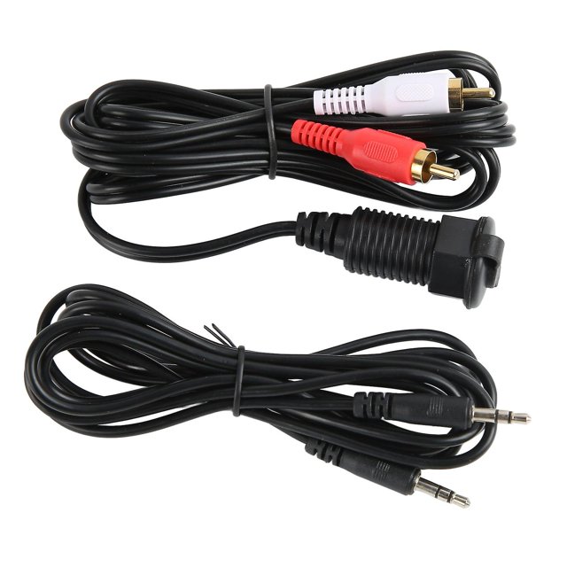 2m/6.56ft AUX Panel Mount Cable 3.5mm to 3RCA Dashboard Panel Flush Mount Cable for Car Boat Motorcycle