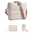 thumbnail image 1 of Monedero BAVERGE, acolchado, bandolera con hombros holgados, color beige, 1 of 6