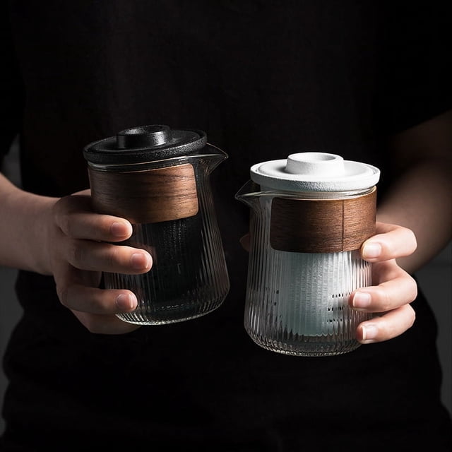 Juego de té de viaje, taza portátil para llevar al aire libre, juego de té de cerámica de vidrio para kung fu