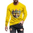 thumbnail image 2 of Blusas y camisas de manga larga con cuello redondo para hombre Blusa de manga larga con cuello redondo y estampado de carnaval para hombre Blusa de poliéster para hombre, 2 of 4