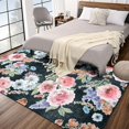 thumbnail image 3 of GUUCHA Floral Area Rug for Bedroom Soft Rugs Non Slip Carpet Vintage Rug,8'x10',Black/H19, 3 of 8