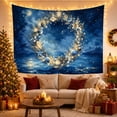 thumbnail image 3 of Ocean Waves Circular with Wreath Framed Ornate Meticulously, Mystical Fantasy for Space Lovers, Galaxy Room Decor, Housewarming Gift, Tapestry Wall Hanging for Bedroom and Dorm, 3 of 7