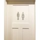 thumbnail image 4 of Letrero de baño para hombres y mujeres con respaldo adhesivo de resina 7.8 "para hombres y mujeres (plata), 4 of 5