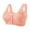 Watermelon Red, variant on EchfiProm Wireless Bras for Women Yellow Soft Cup Older Women Front Closure Full Figure Ladies Bras Plus Size 44BC