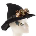 thumbnail image 2 of Sombrero de bruja y mago para Halloween, disfraz de fiesta, diadema, gafas, accesorios de Cosplay, 2 of 5