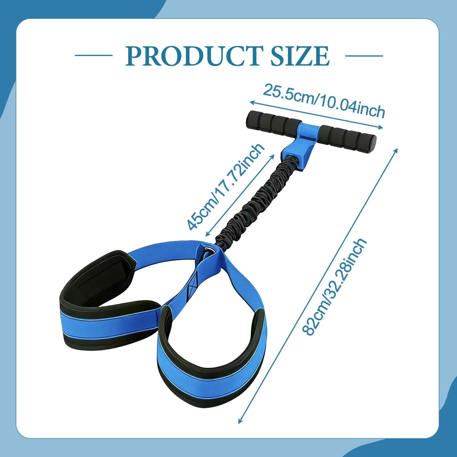 Dualoai Pedal Resistance Band with Handle Training Workout Pull Rope Sit up Exercise Blue