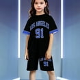 thumbnail image 2 of Infant Girls Suit Printed Short Sleeve Casual Quality Outdoor Cozy Summer for Girls Active Shorts Set, 2 of 4