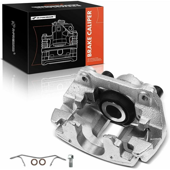 A-Premium Disc Brake Caliper Assembly with Bracket Compatible with Select Volvo Models - S60 2001-2009, S80 1999-2006, XC70 2003-2007, V70 2001-2007 - Rear Right Passenger Side