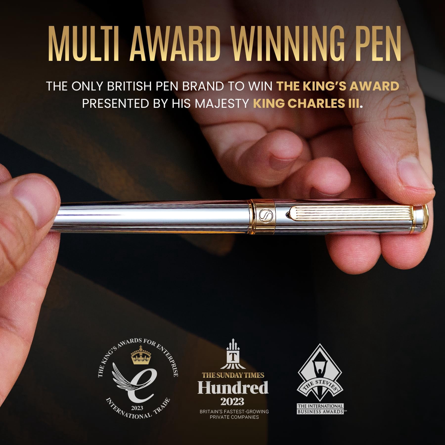 Chrome Rollerball Pen - Stunning Luxury  Real Schmidt Ink Refill Roller Ball Gift Set For Men & Women Professional Executive Office Fancy Pens