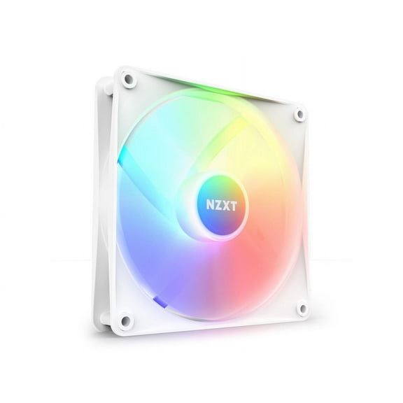 NZXT F140 RGB Core Fan - RF-C14SF-W1 - 140mm Hub-Mounted RGB Fan - Sublime RGB Lighting - PWM Control - Single, 140mm Case Fan - White